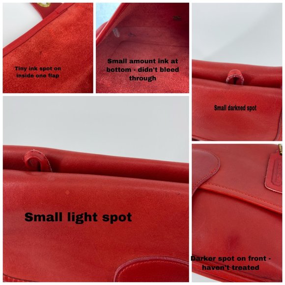 Coach Vintage Red Twin Bonnie Cashin Double Sided Red Leather Clutch HandBag - Picture 12 of 15